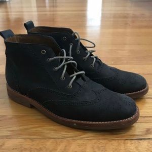 Rachel Comey size 8 leather navy blue dress boots